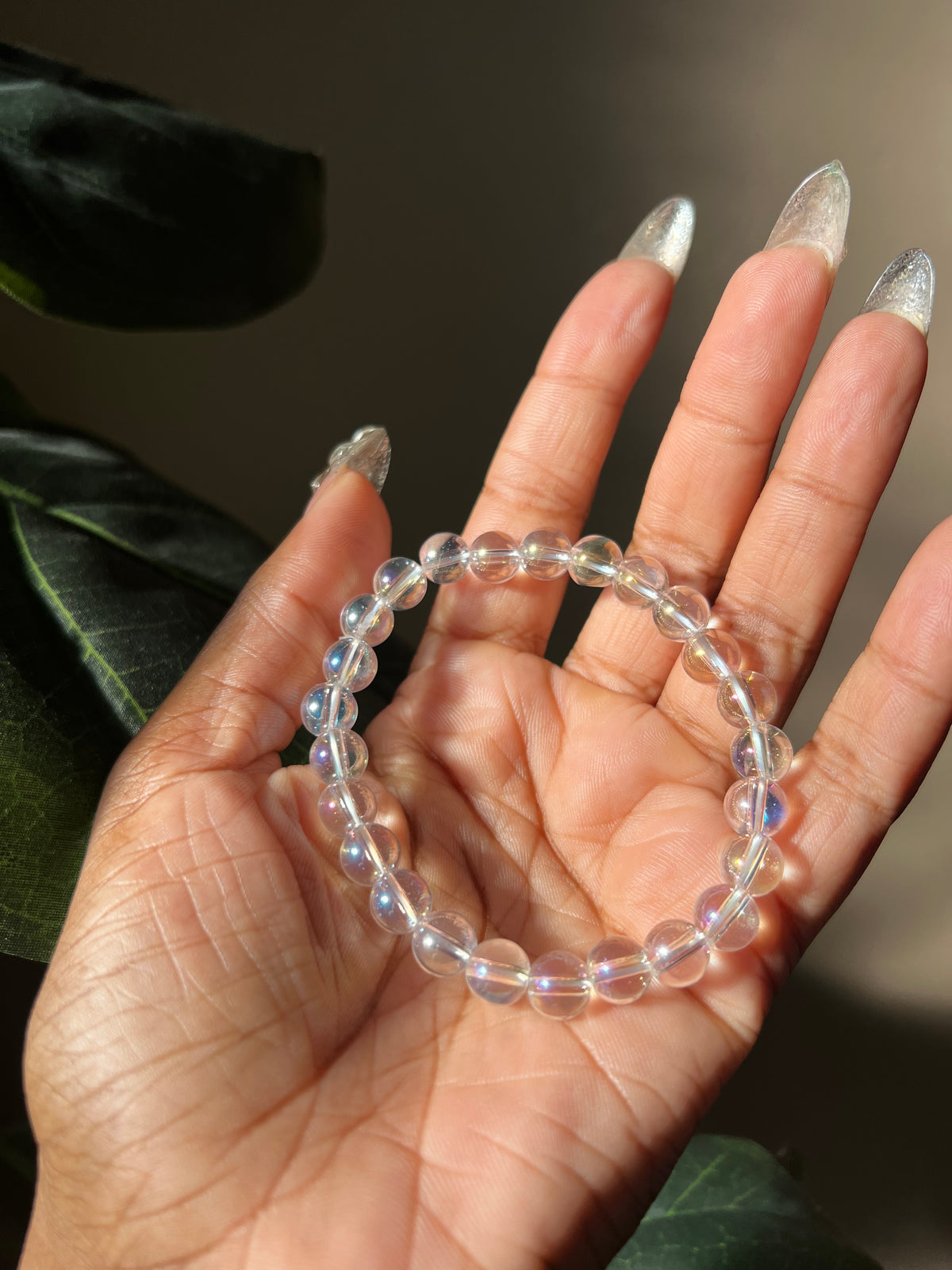 Angel Aura Quartz Bracelet- 8mm beads