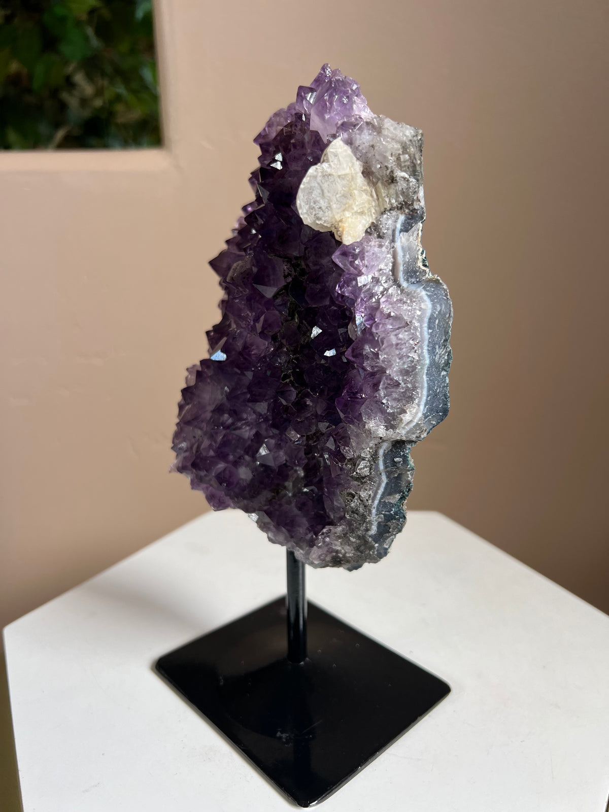 Brazilian  Amethyst w/ calcite (Perfectly imperfect)
