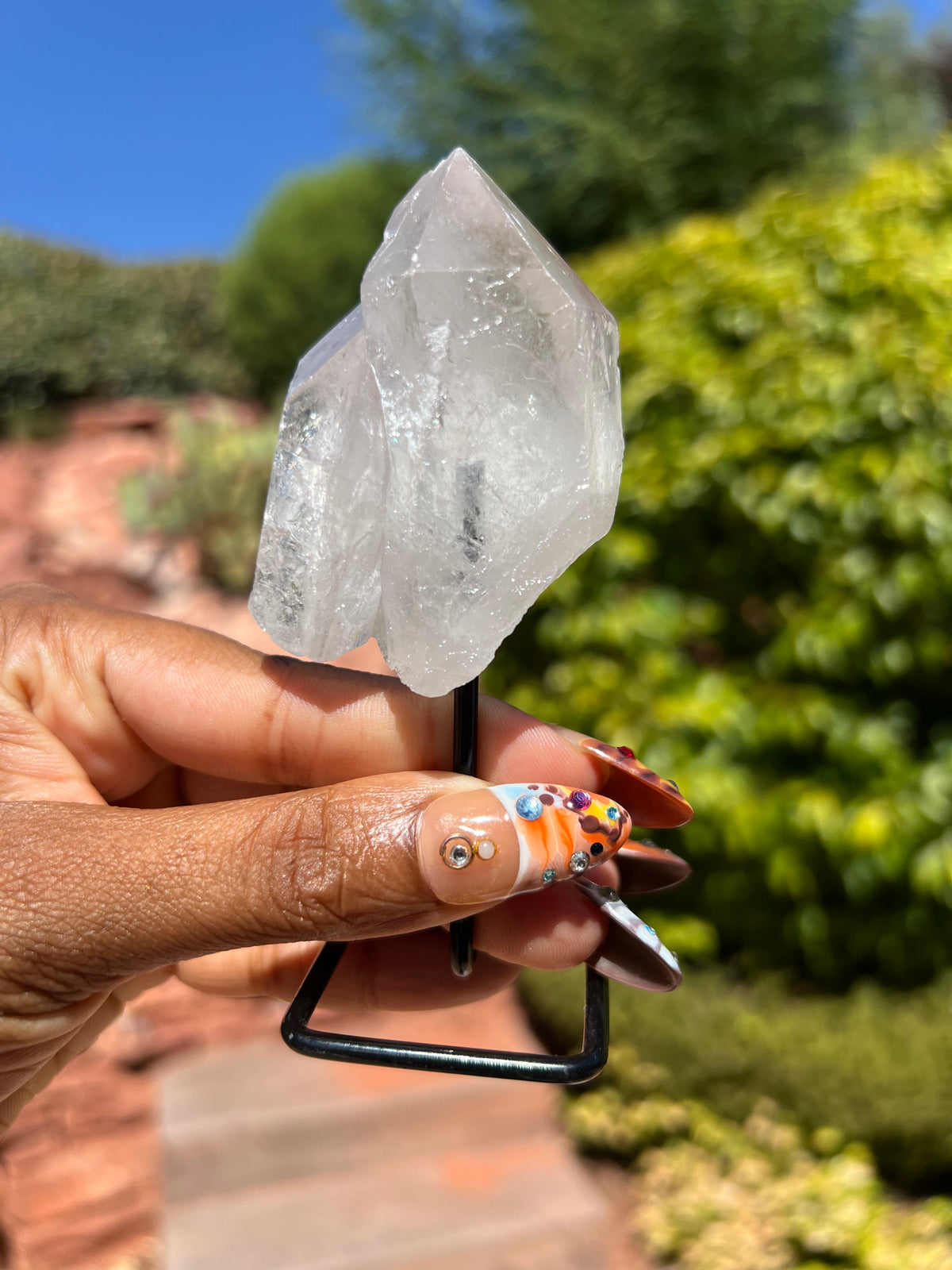 Mini Clear Quartz on Stand