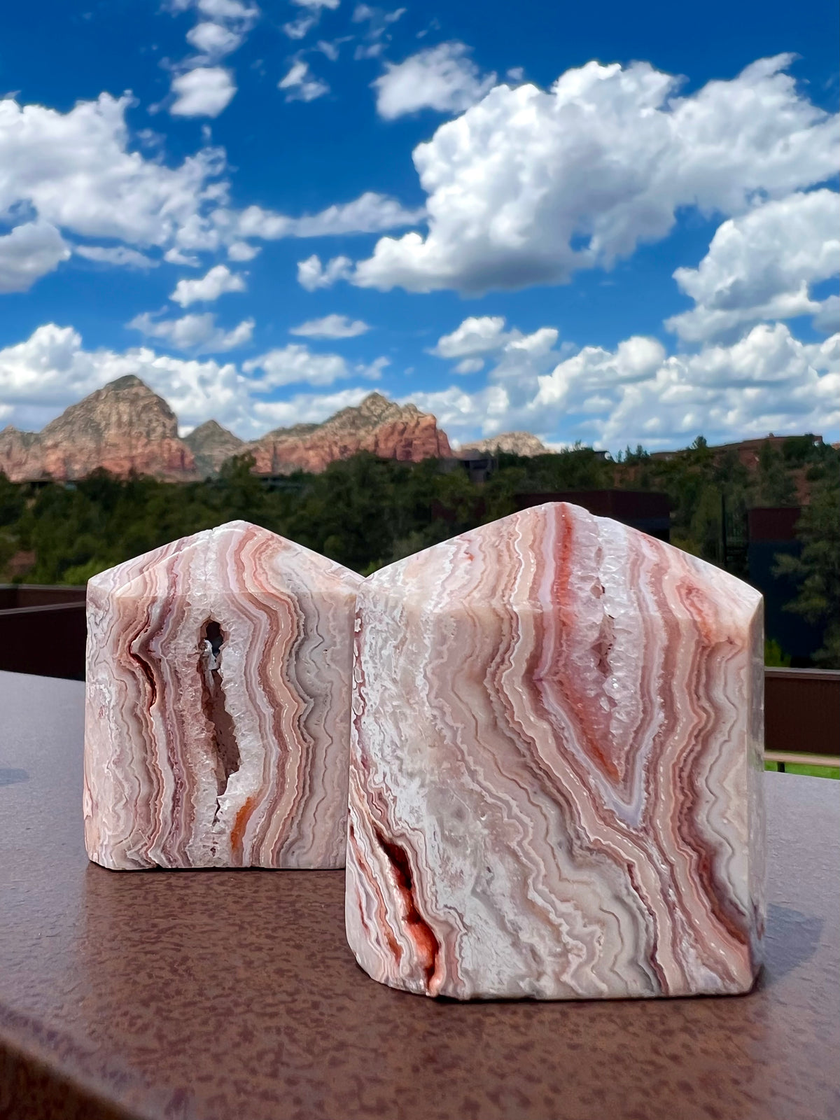 Pink Lace Agate Towers