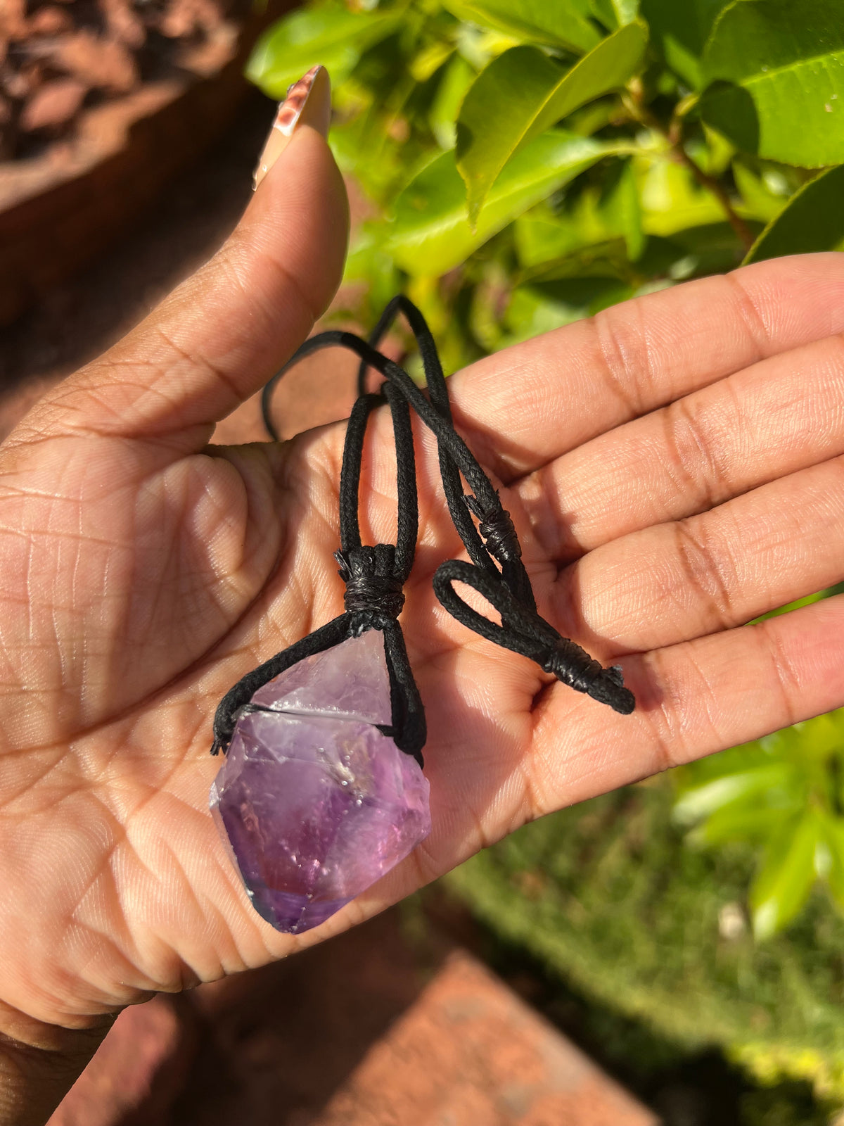 Amethyst Point Necklace (24" necklace)