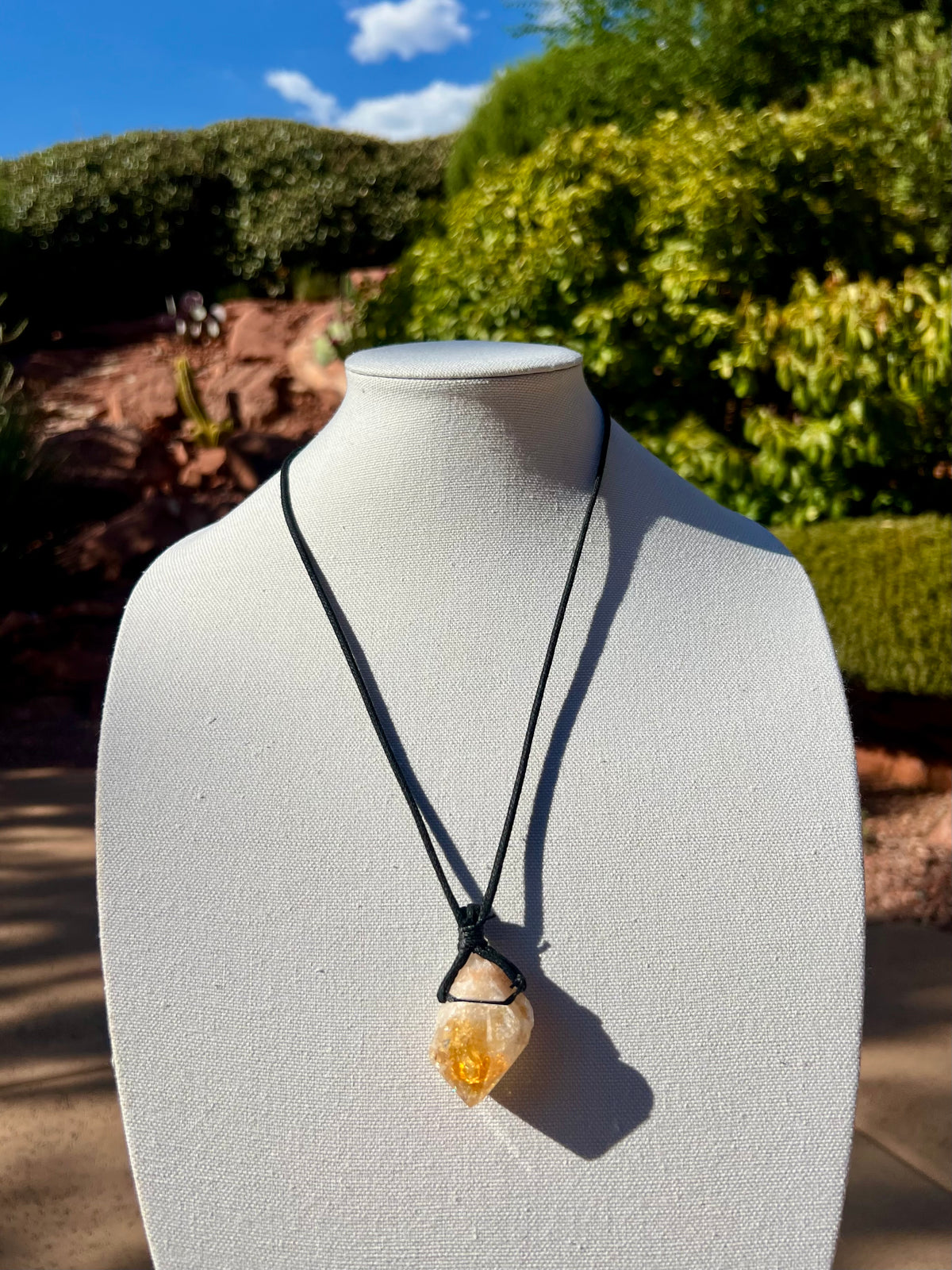 Citrine Point Necklace (24" necklace)