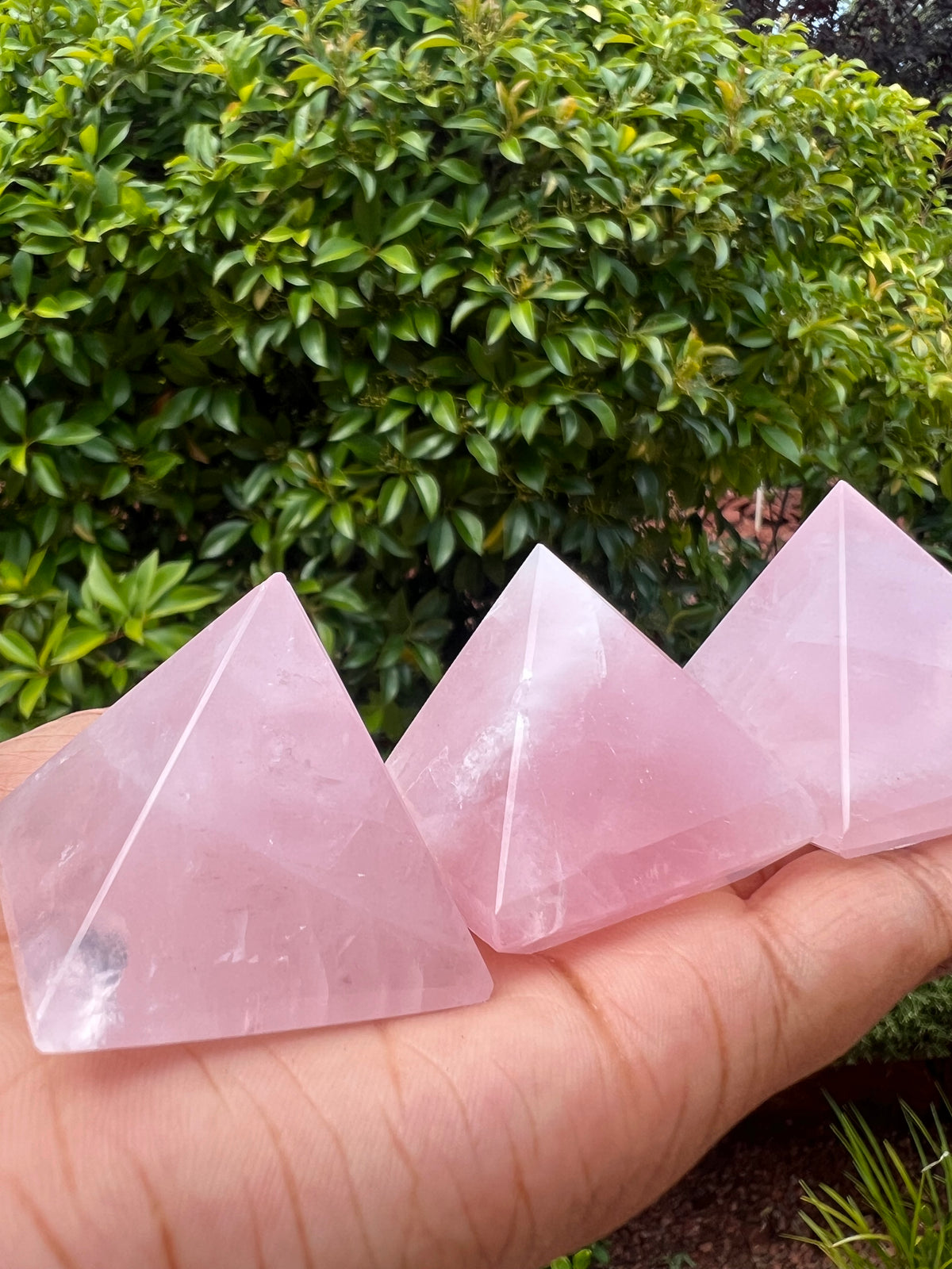 Rose Quartz Pyramids