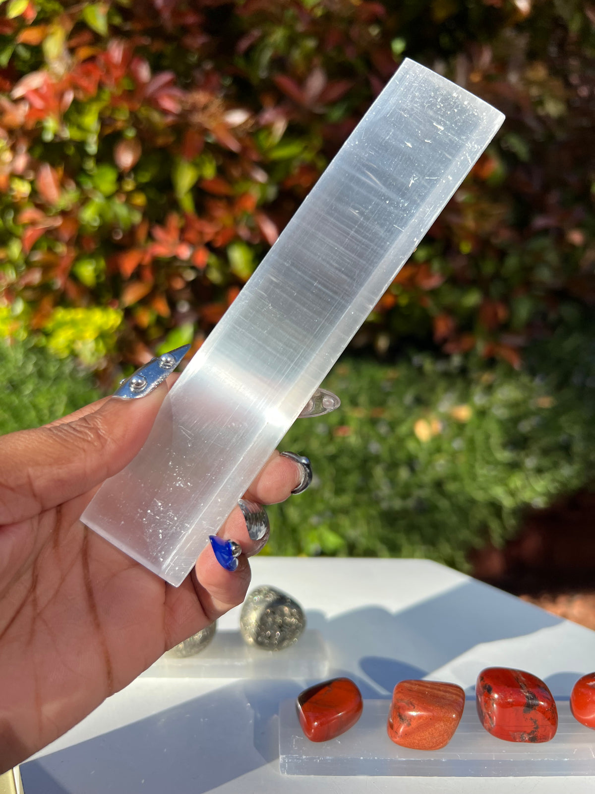 6” Selenite (Satin Spar) Charging Plate- Perfectly Imperfect