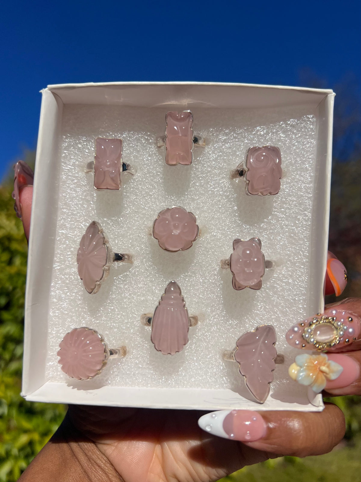 Sterling Silver Rose Quartz Rings (Choose Your Fav!)