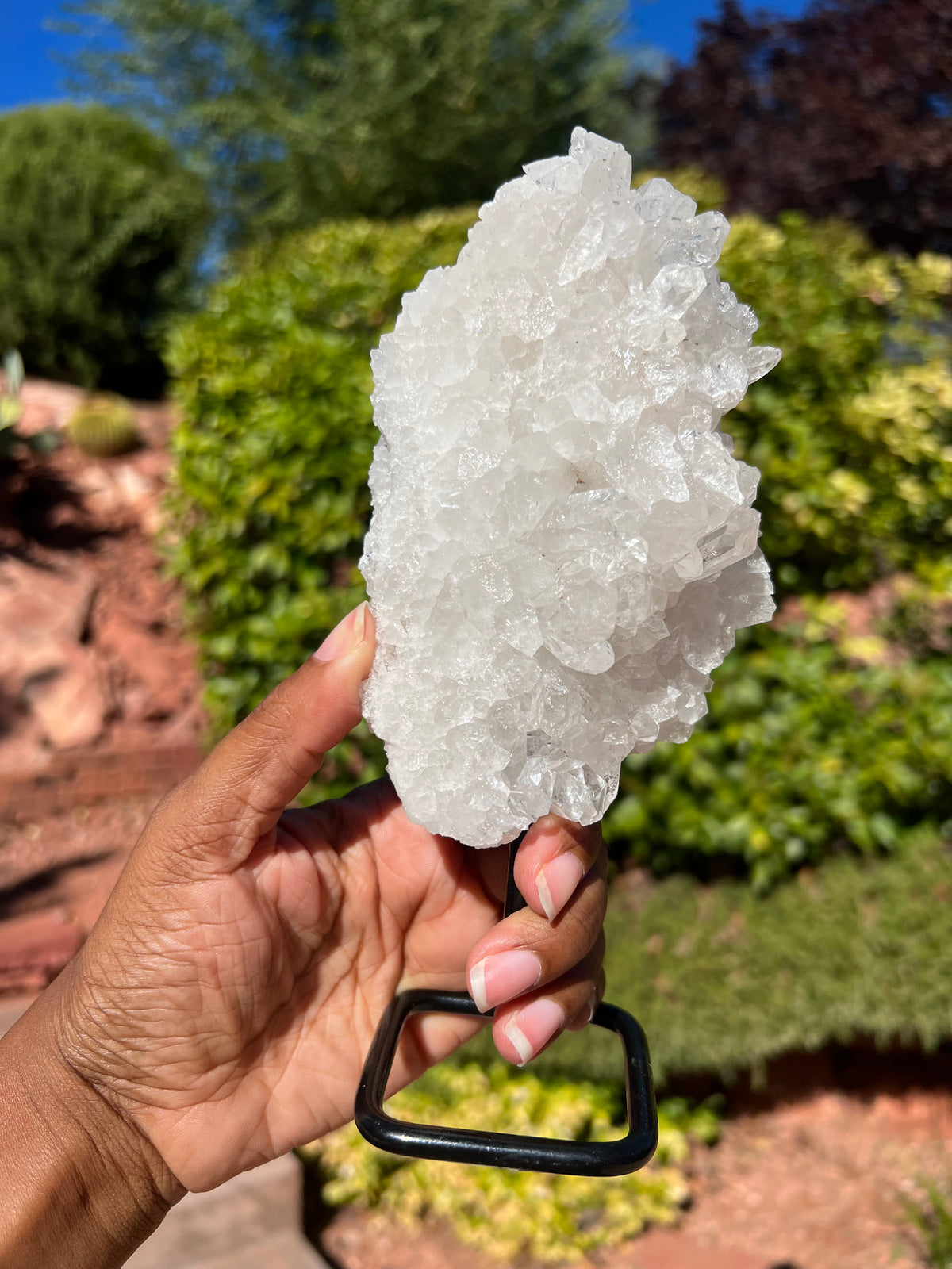 Clear Quartz on Stand - A