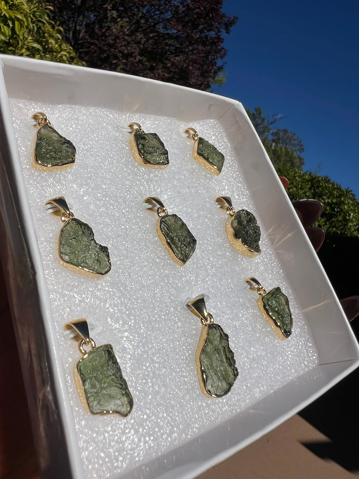 18K Gold-Plated Moldavite Pendants (Choose Your Fav)!