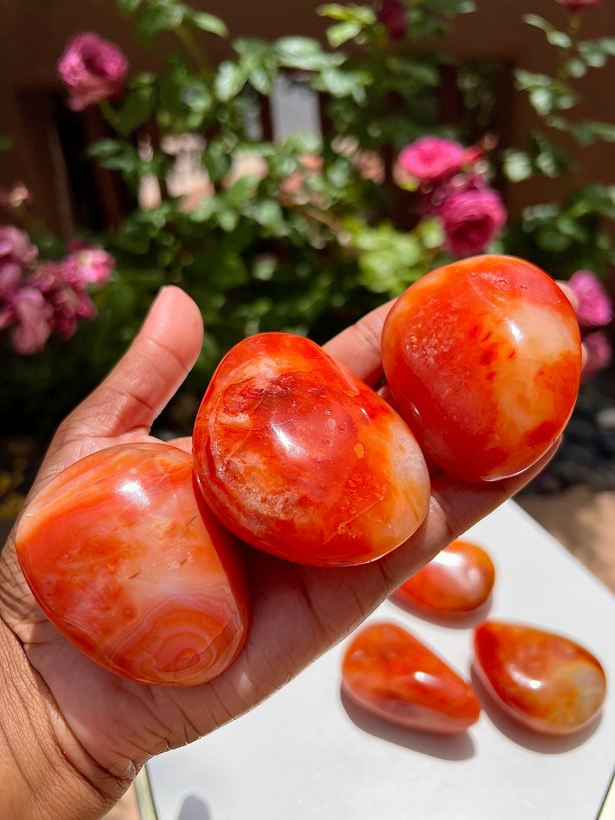 Large Carnelian Pebbles (Super Fiery 🔥)