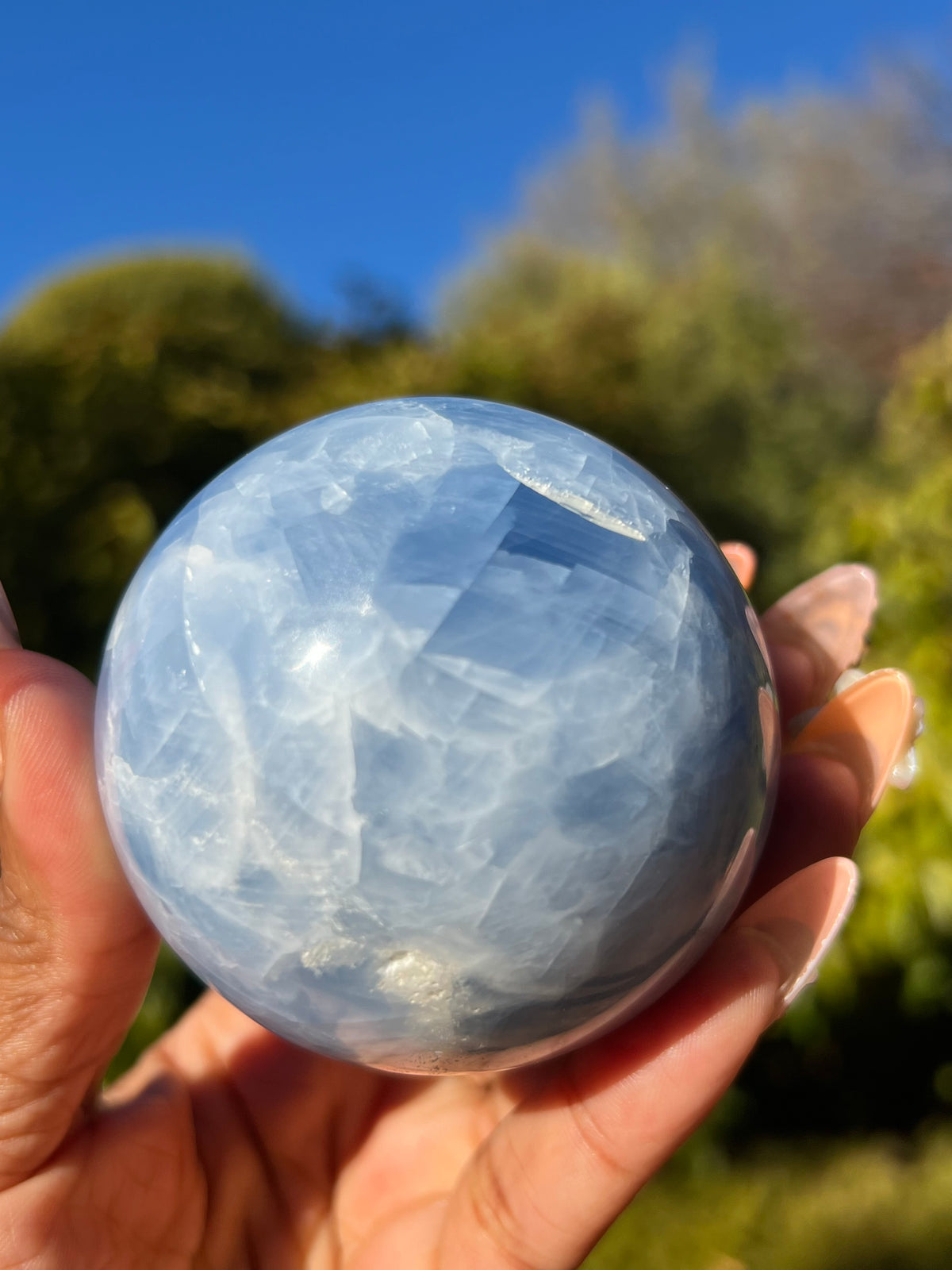 High Grade Blue Calcite Spheres- Large