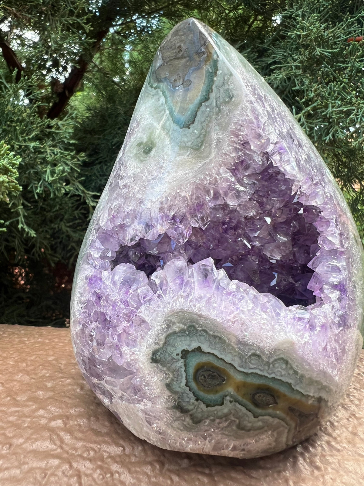 Polished Amethyst Flame