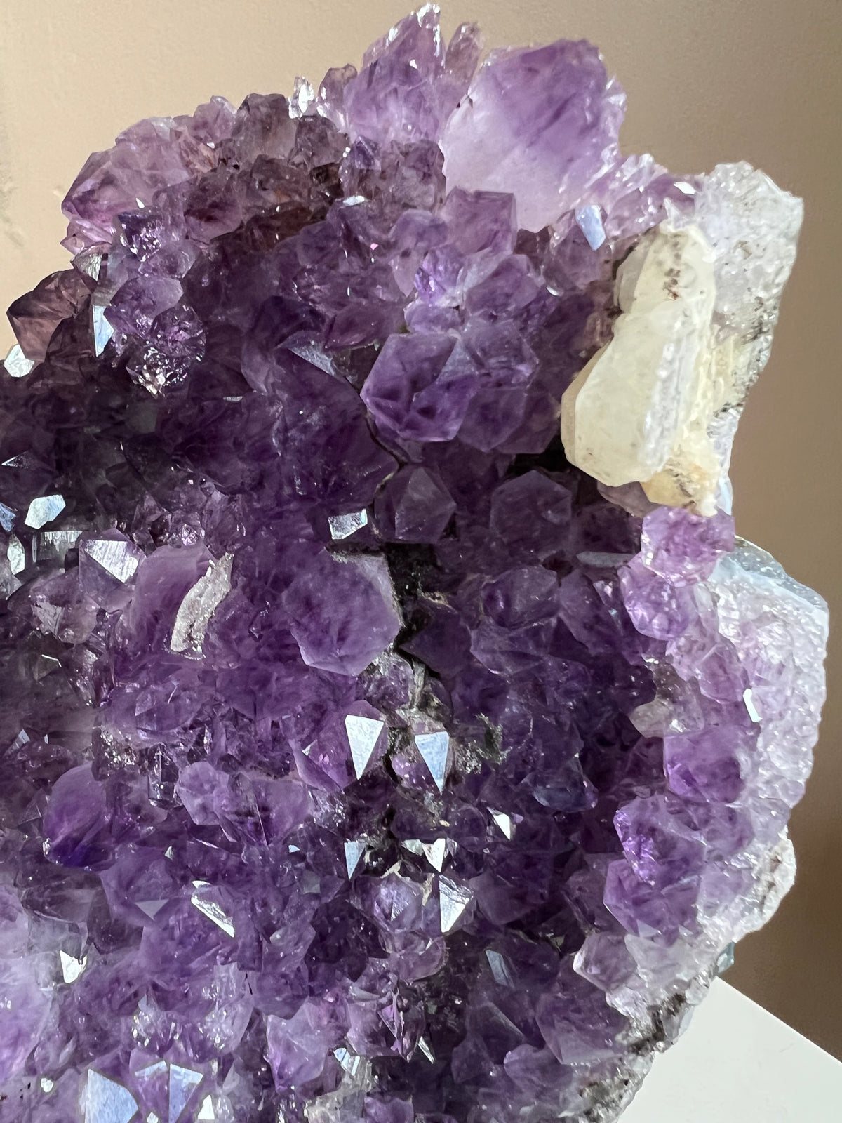Brazilian  Amethyst w/ calcite (Perfectly imperfect)