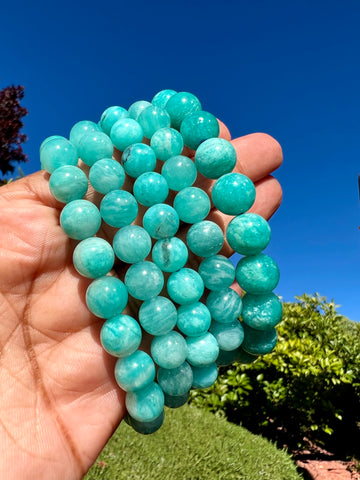 Amazonite Bracelet  - 9mm-10mm beads