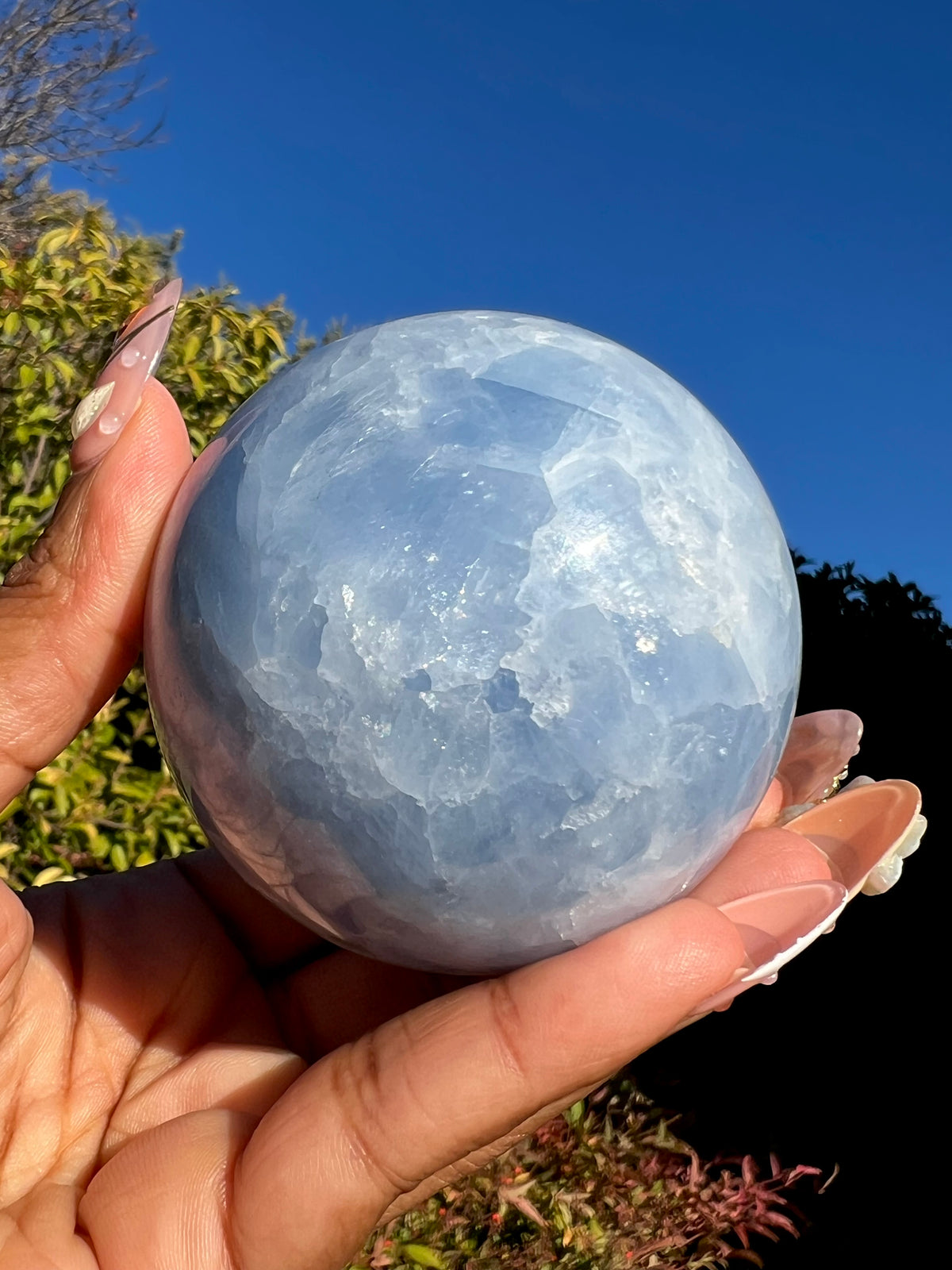 High Grade Blue Calcite Spheres- Large