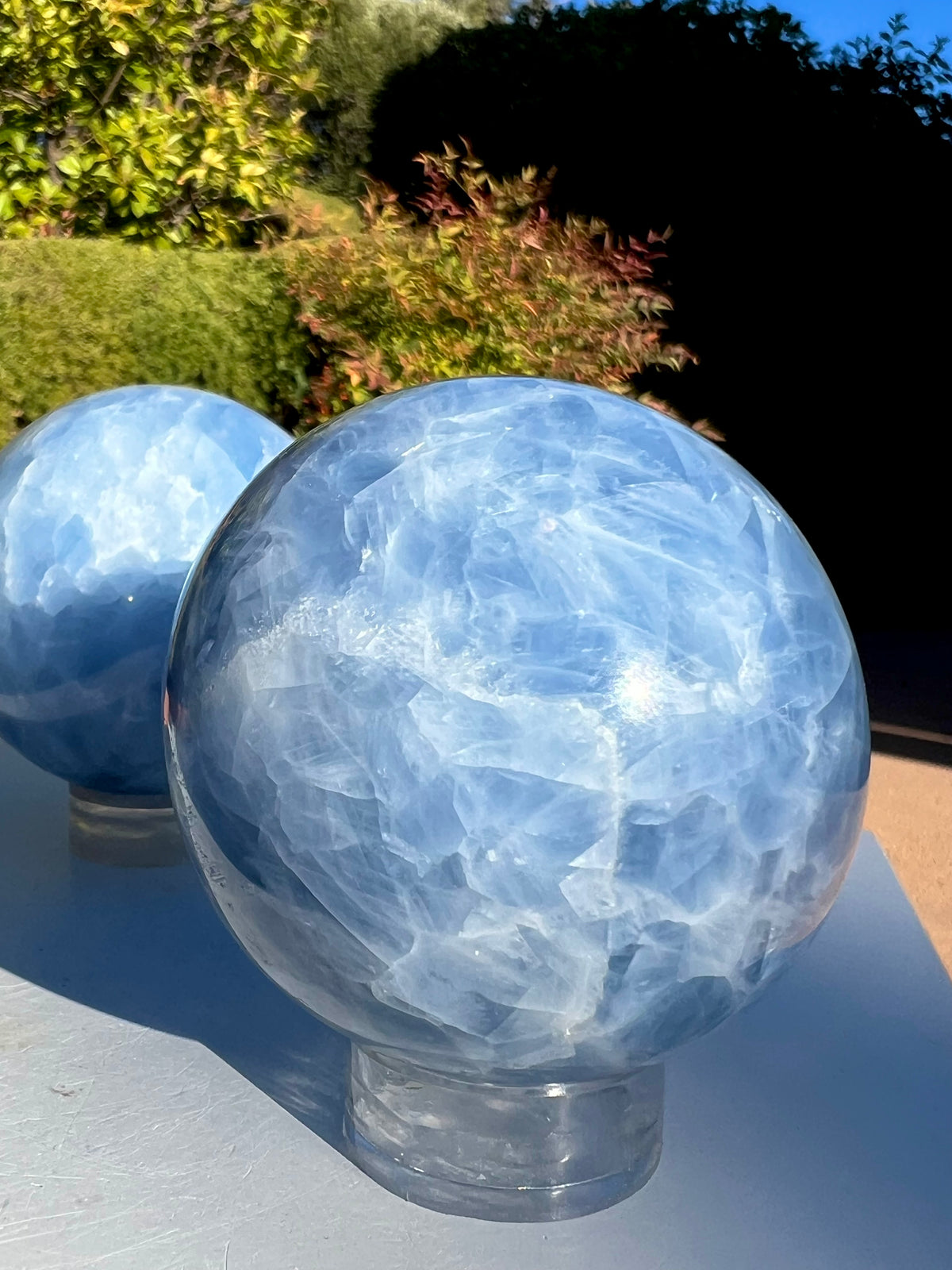 High Grade Blue Calcite Spheres- Large