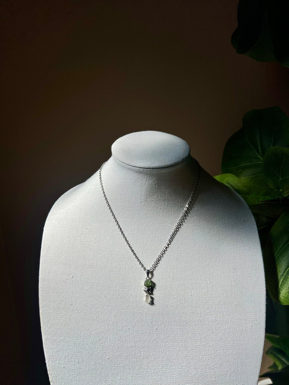 Moldavite, Pakimer Diamond, Meteorite Pendant