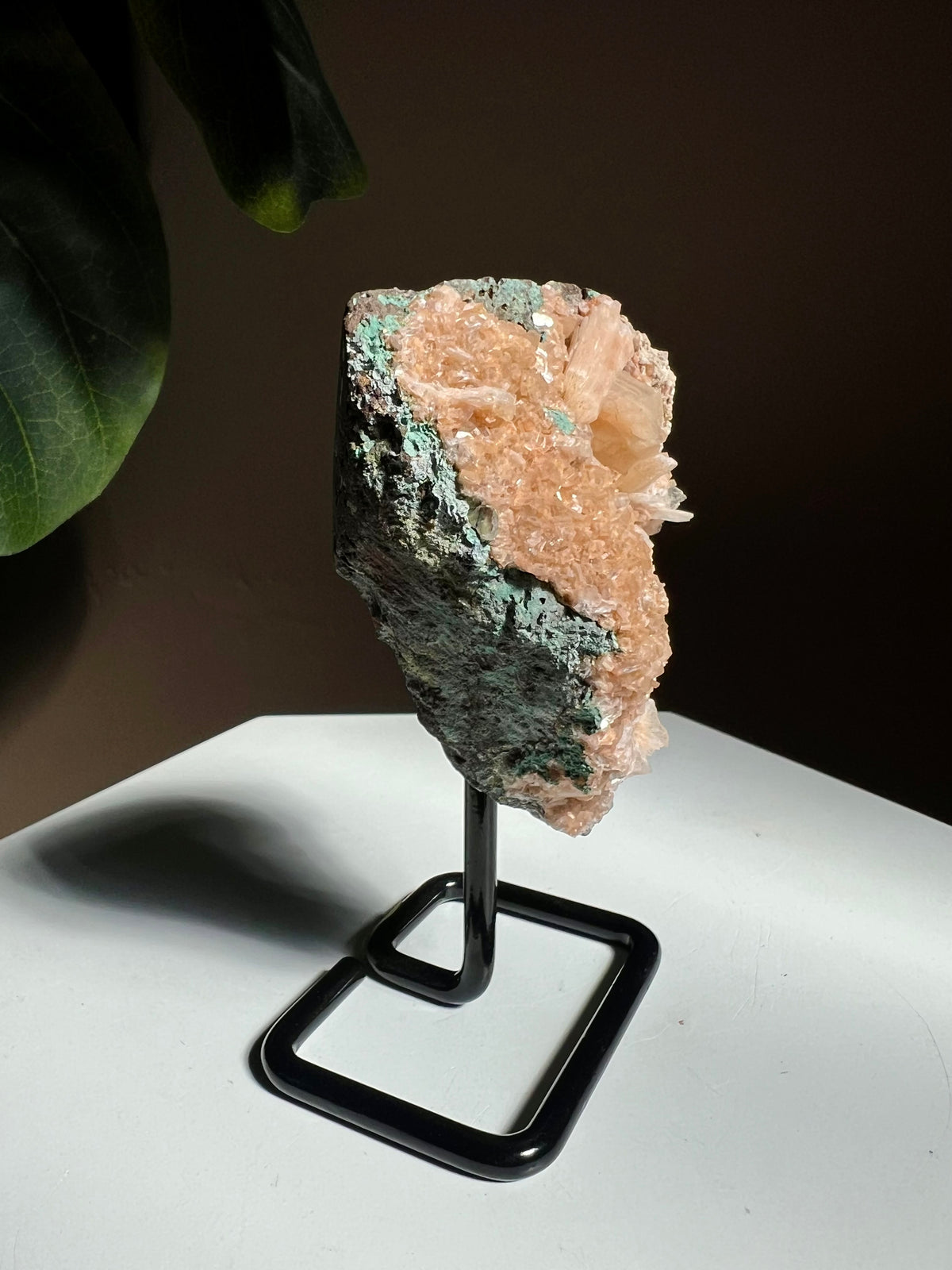 Pink Heulandite & Stilbite on base