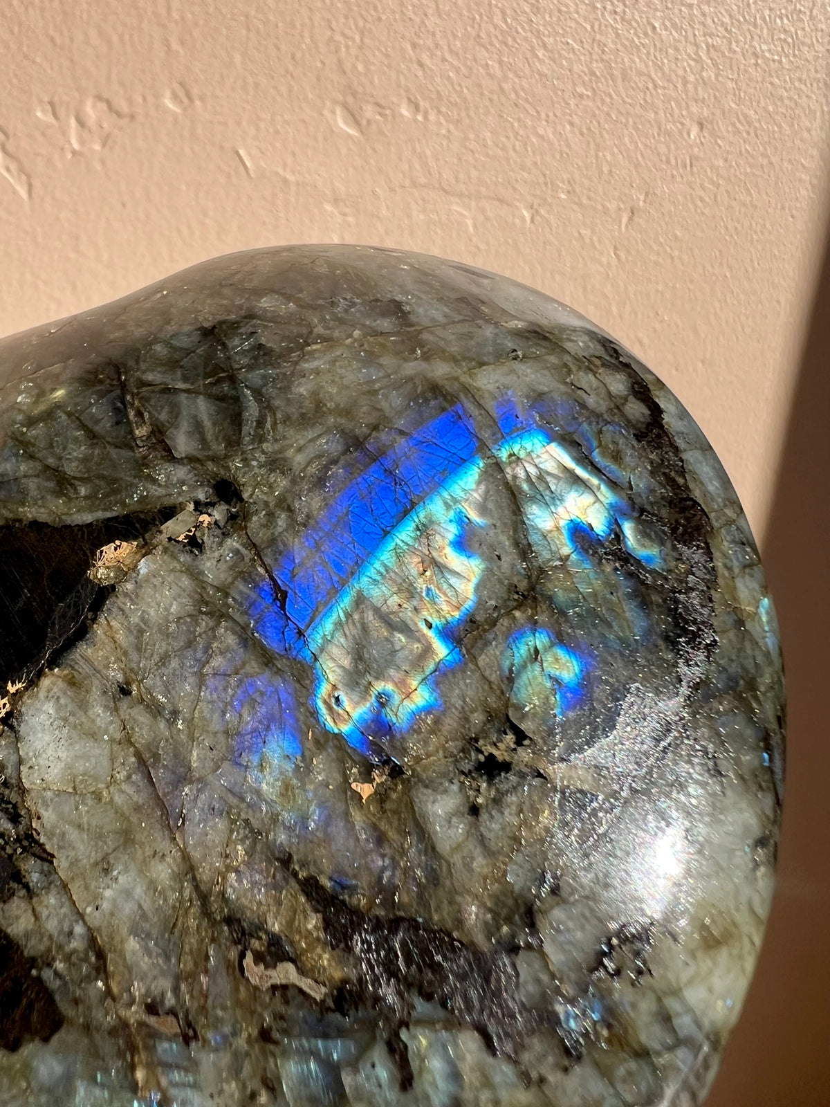 XL High Flash Labradorite Heart