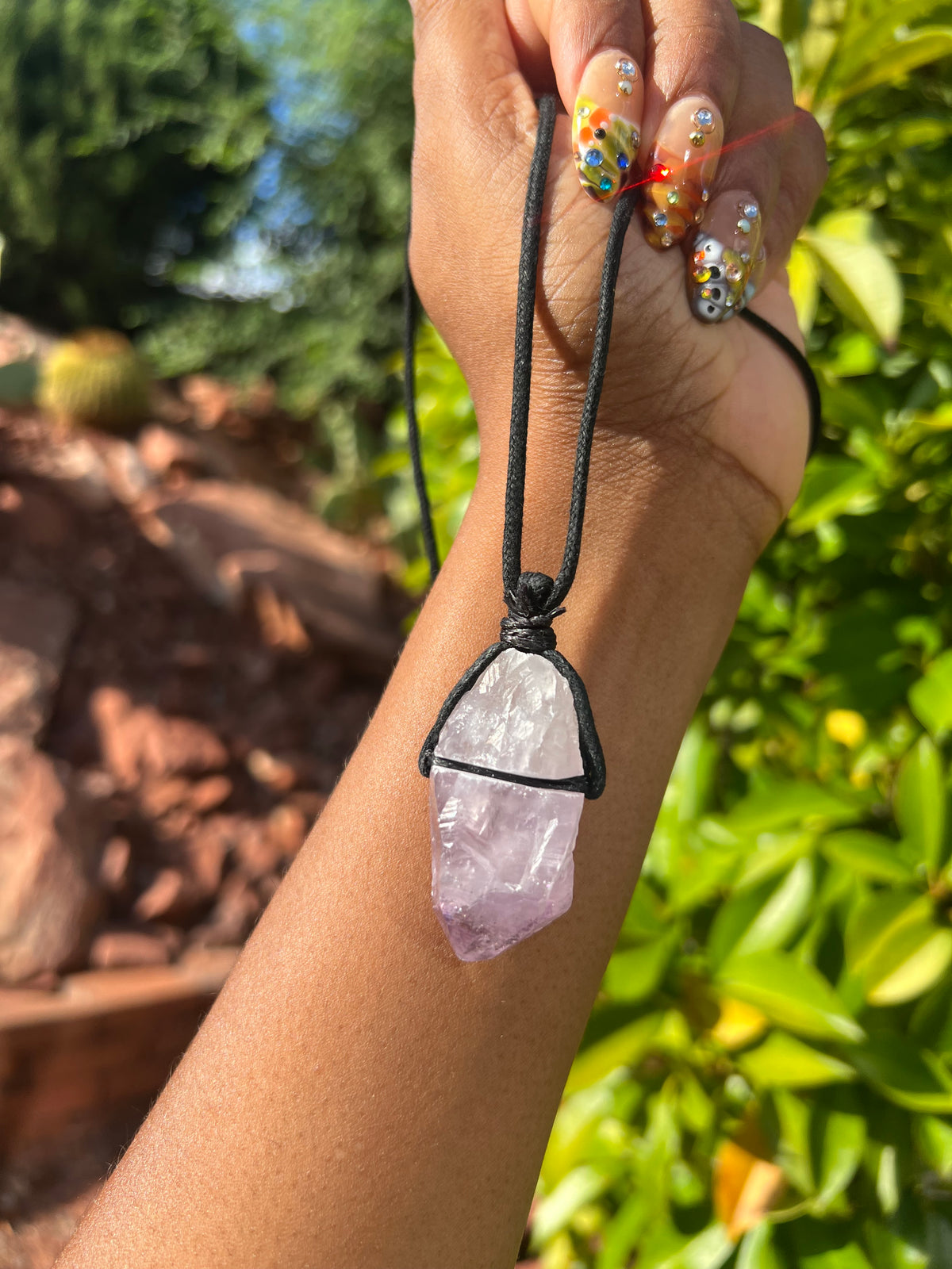 Amethyst Point Necklace (24" necklace)