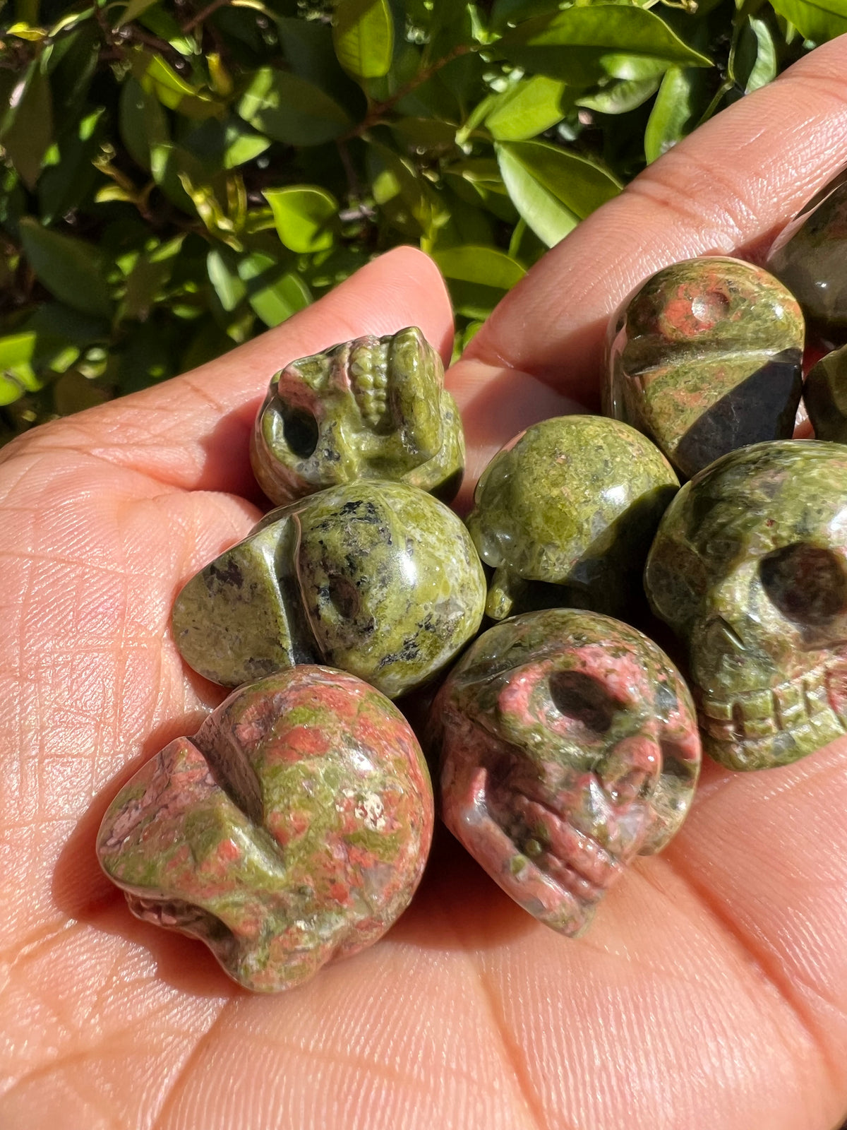 Unakite Skulls