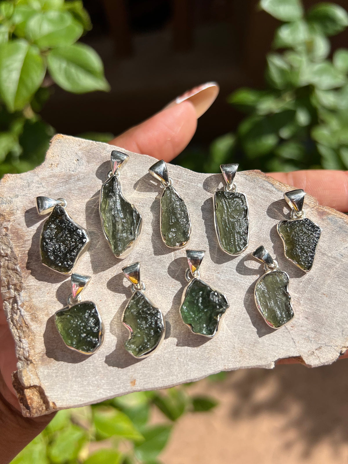 Moldavite Pendants