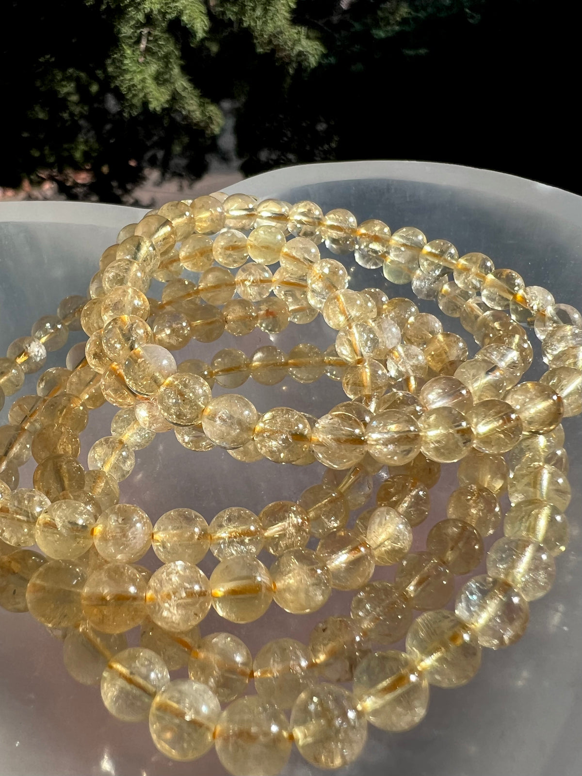 Natural Citrine Bracelet  - 6mm beads