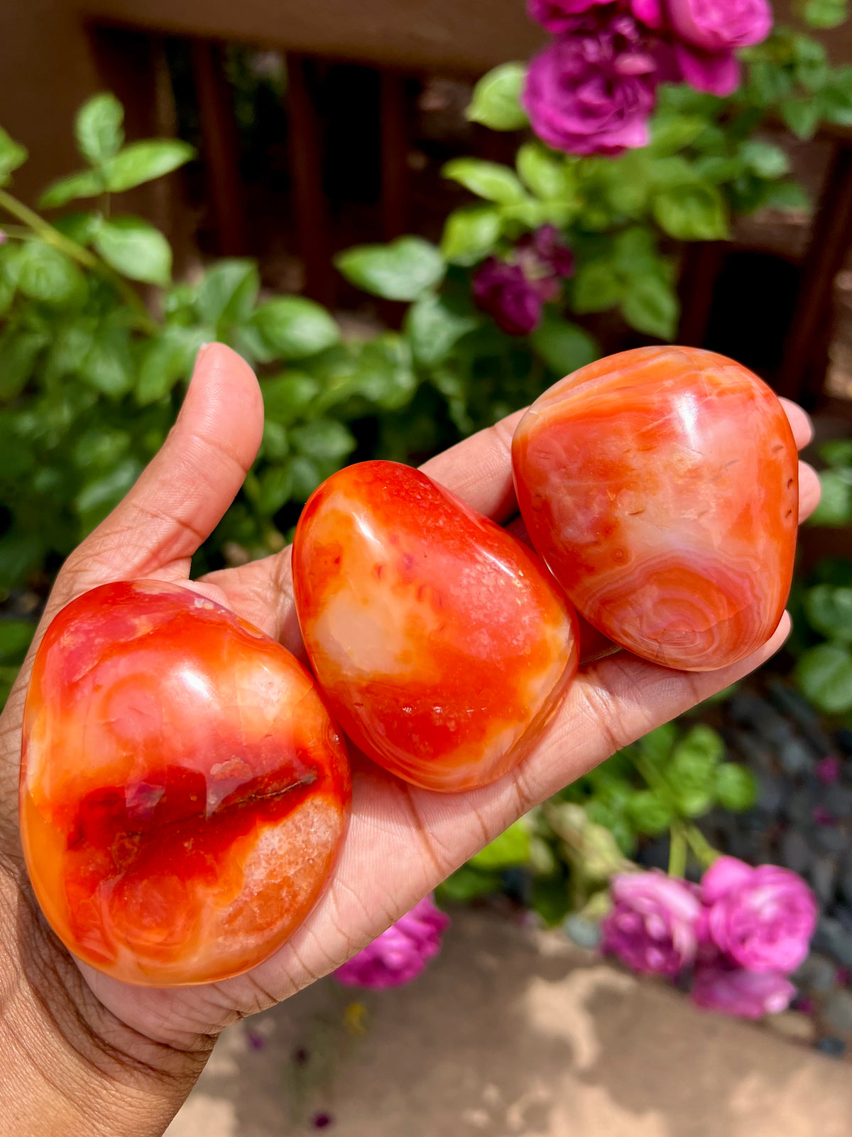 Large Carnelian Pebbles (Super Fiery 🔥)