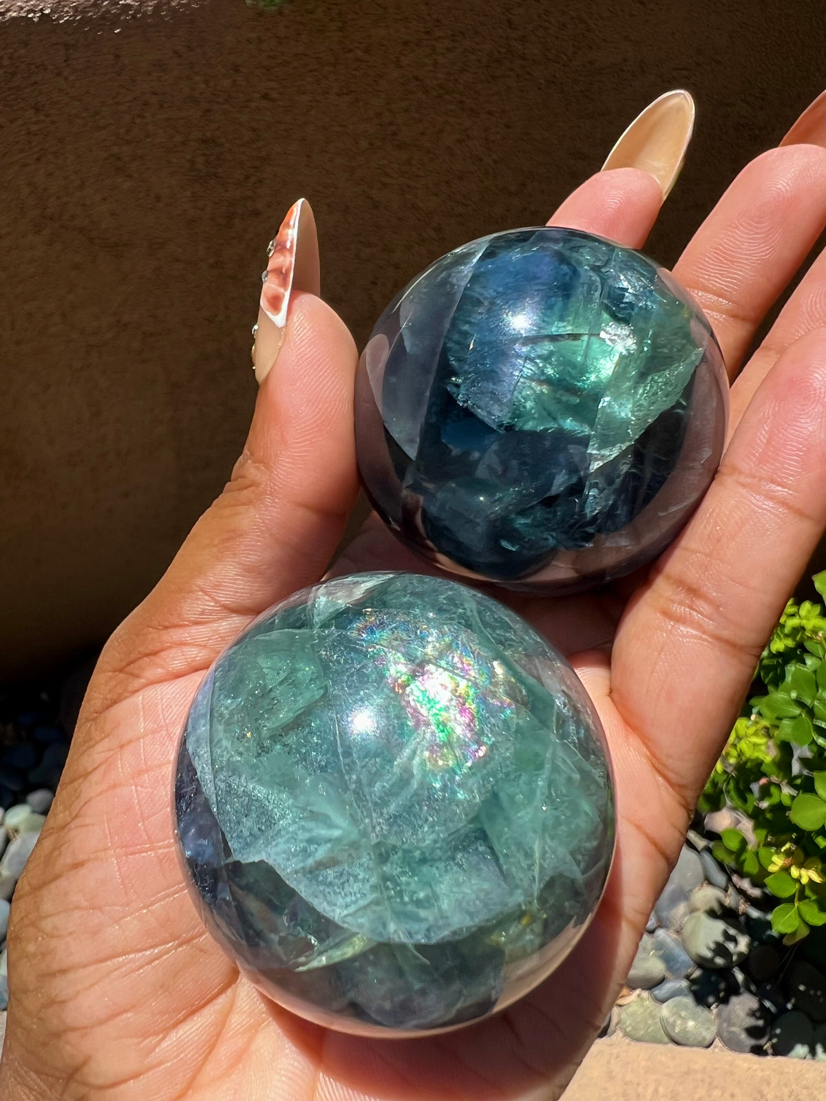 High Grade Fluorite Spheres w/ Rainbows 🌈