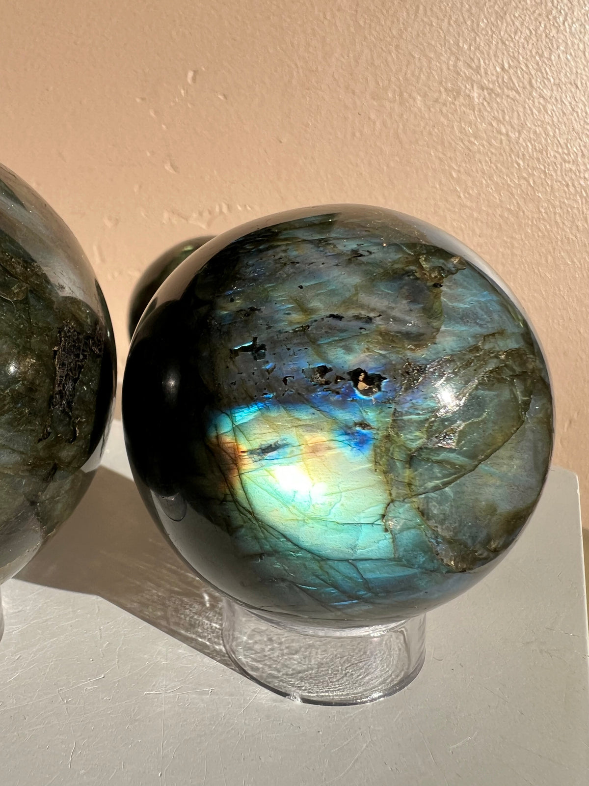 High Flash Labradorite Spheres (Choose your size!)