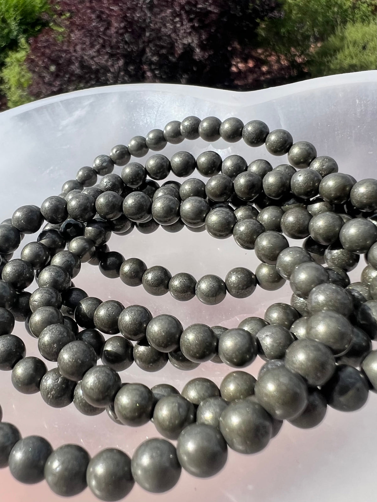 Pyrite Bracelet - 6mm beads