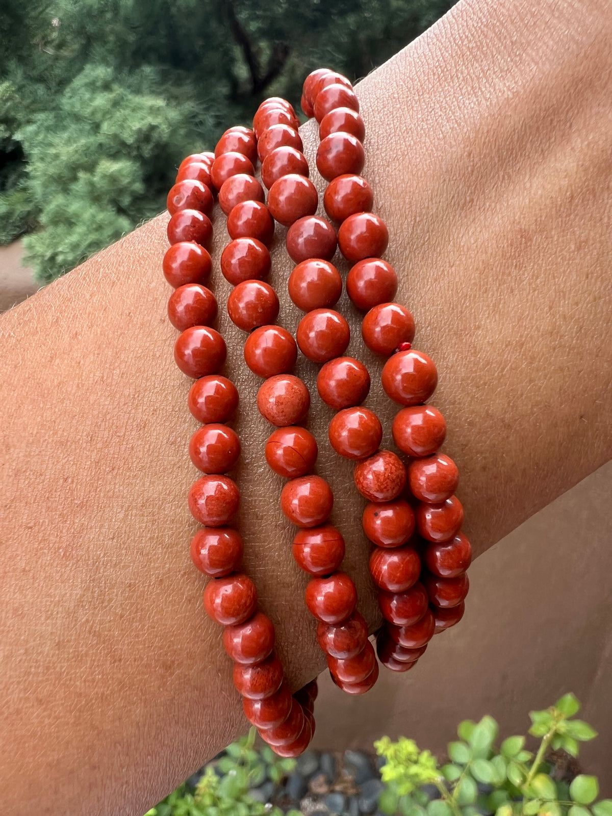 Red Jasper Bracelet- 4mm beads