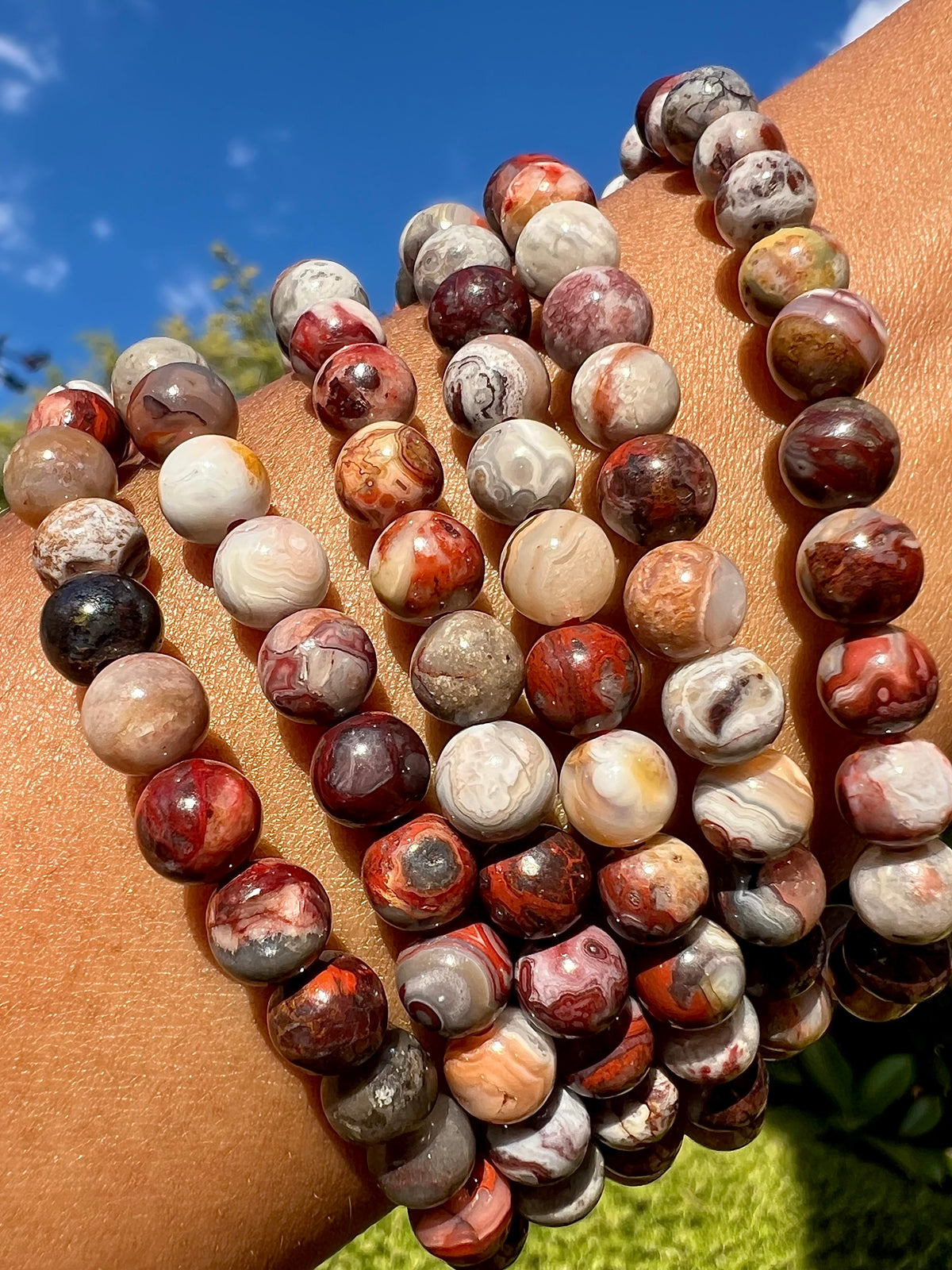 Mexican Crazy Lace Agate- 6mm beads