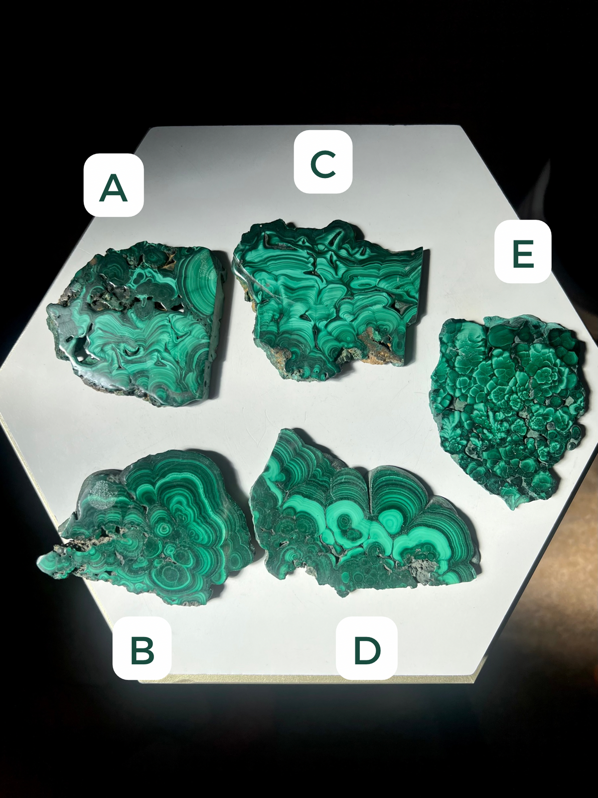 Polished Malachite Slabs (Choose Your Fav!)