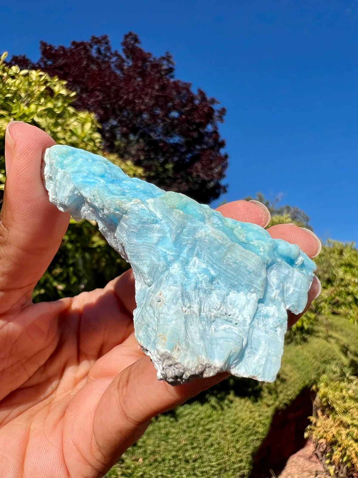 Blue Aragonite Specimen - F