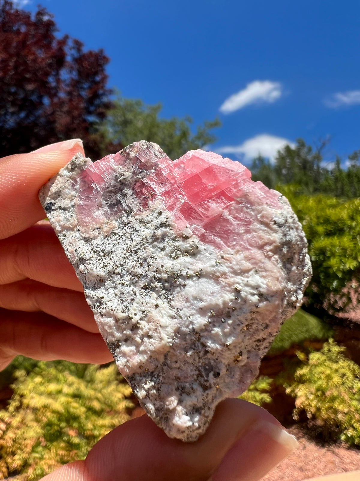 Rhodochrosite w/ Pyrite Specimen (Intuitively Selected)