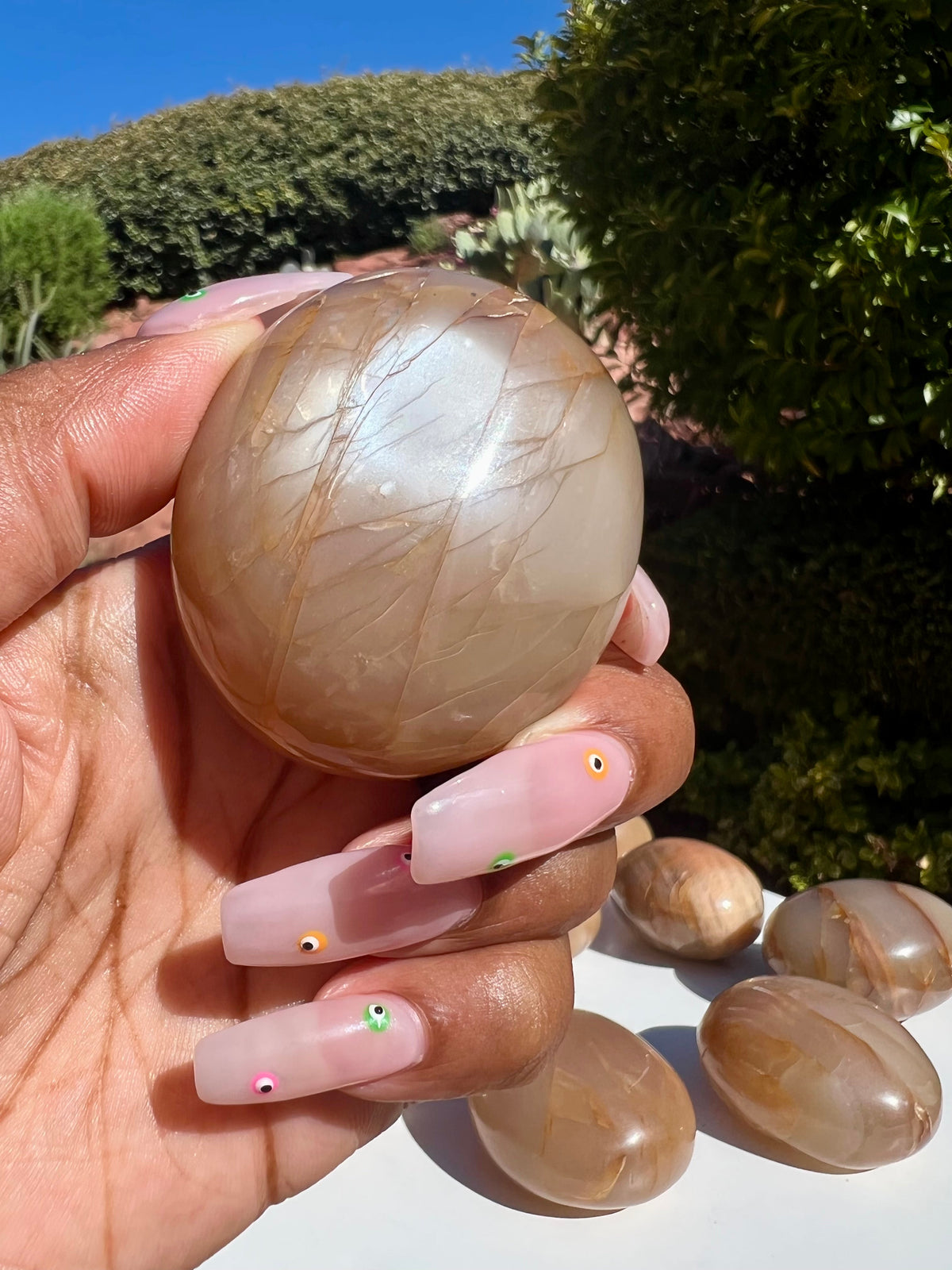 High Grade Peach Moonstone Pebbles