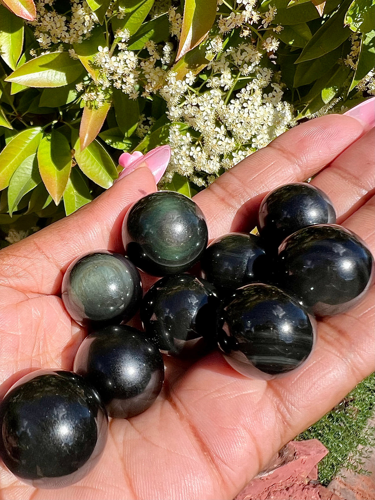 Mini Rainbow Obsidian Spheres 🌈 (Perfectly Imperfect)