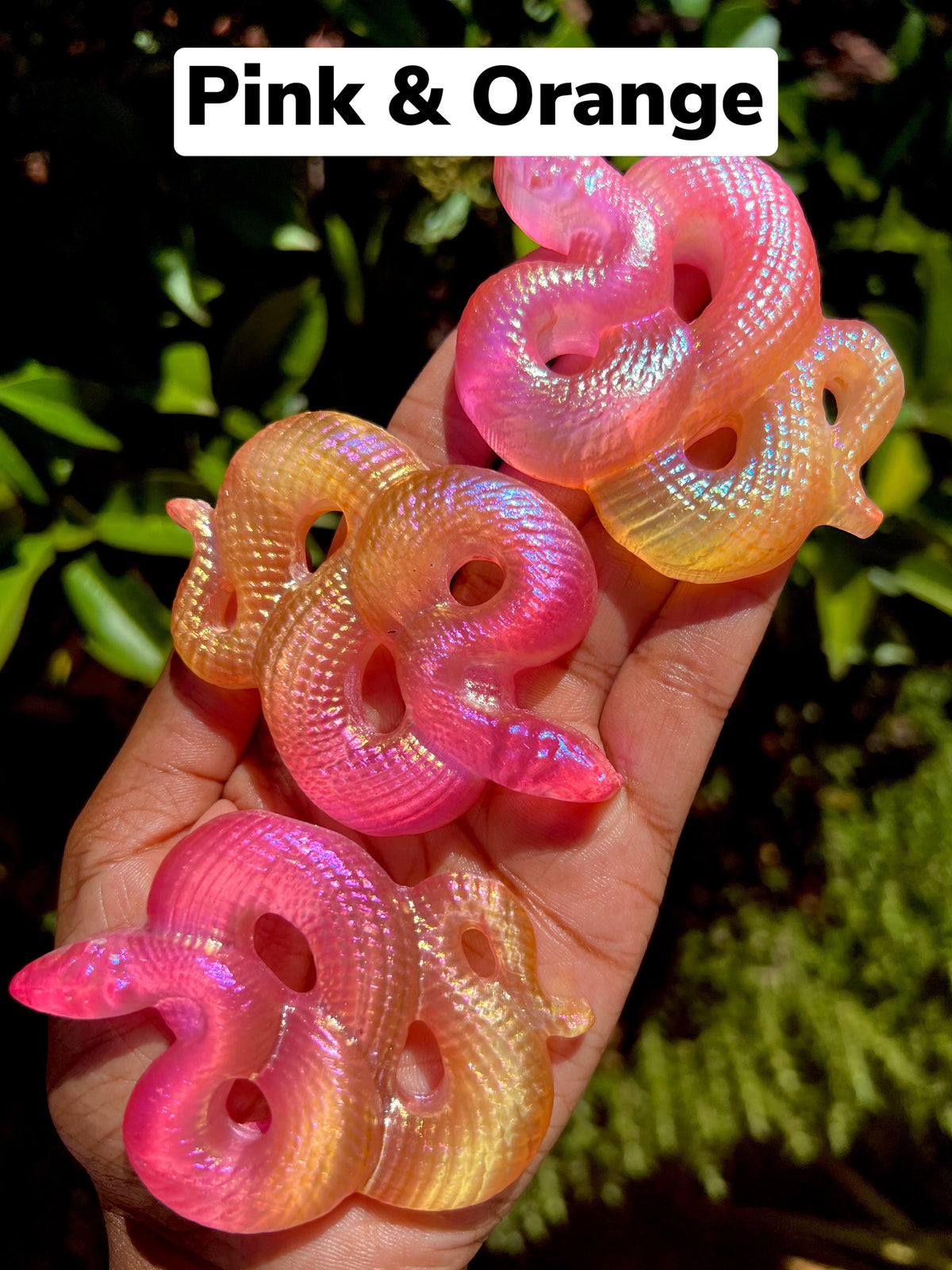 Aura Selenite (Satin Spar) Snakes